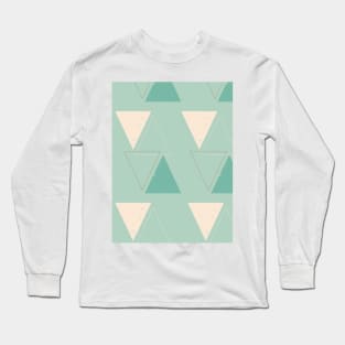 Minimalist triangle geometric graphic vector illustration Long Sleeve T-Shirt